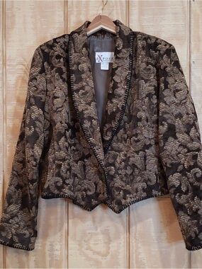 Vintage Expose Retro Cotton Tapestry Jacquard Boho Crop Jacket …